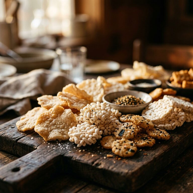 Rice crackers and snacks made from 100% broken rice