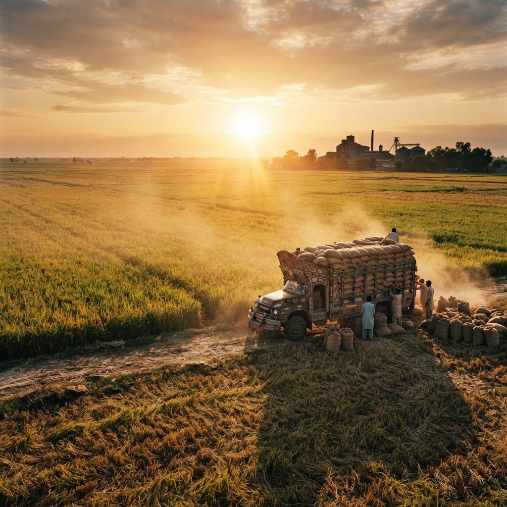 Basmati harvest loaded at origin under an agreed fixed-price supply contract