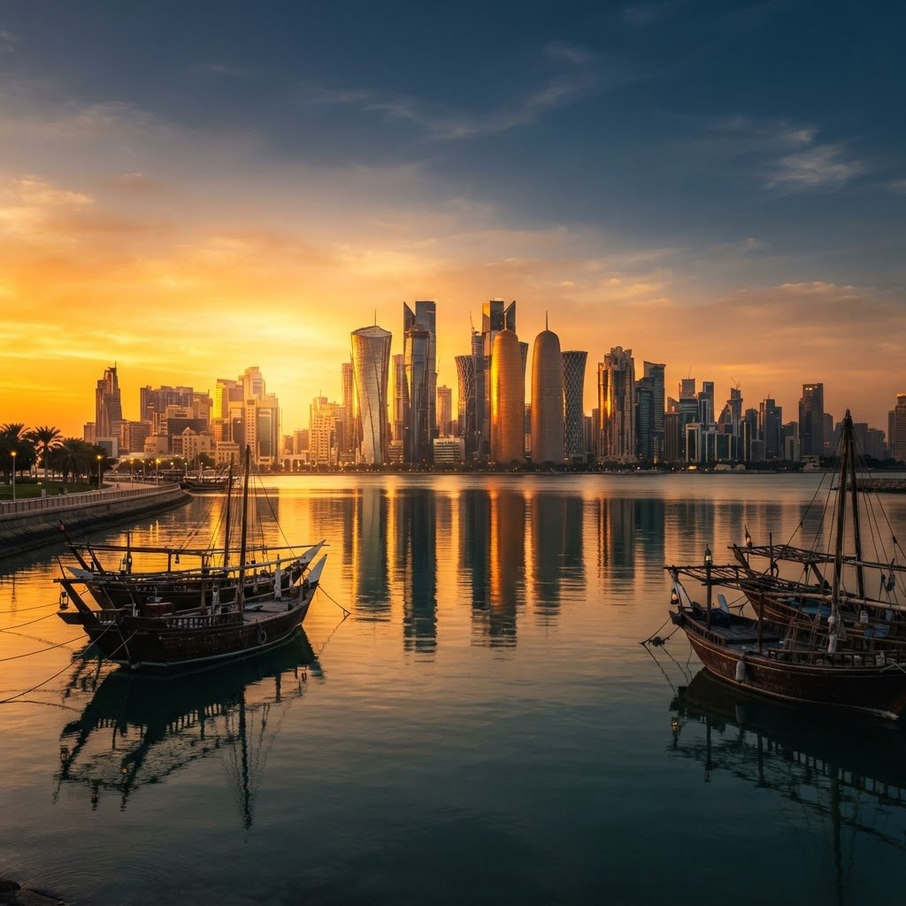 Doha, Qatar — the trading and banking base behind TEFT Global rice supply