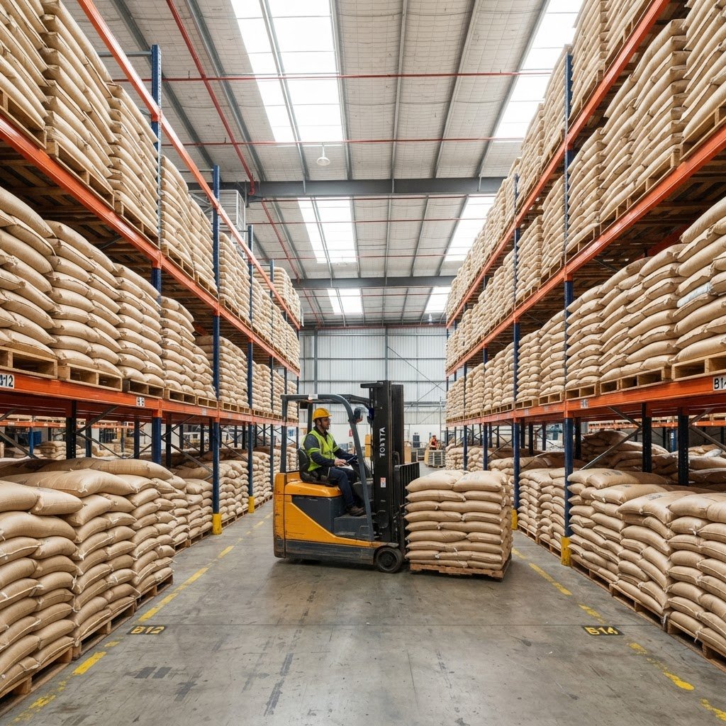 Importer and distributor warehousing 100% Broken Rice by the container