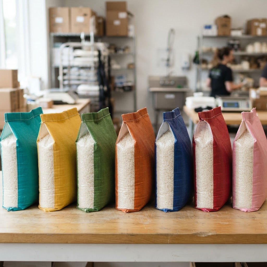 100% Broken Rice bagged into a buyer's own printed retail bags