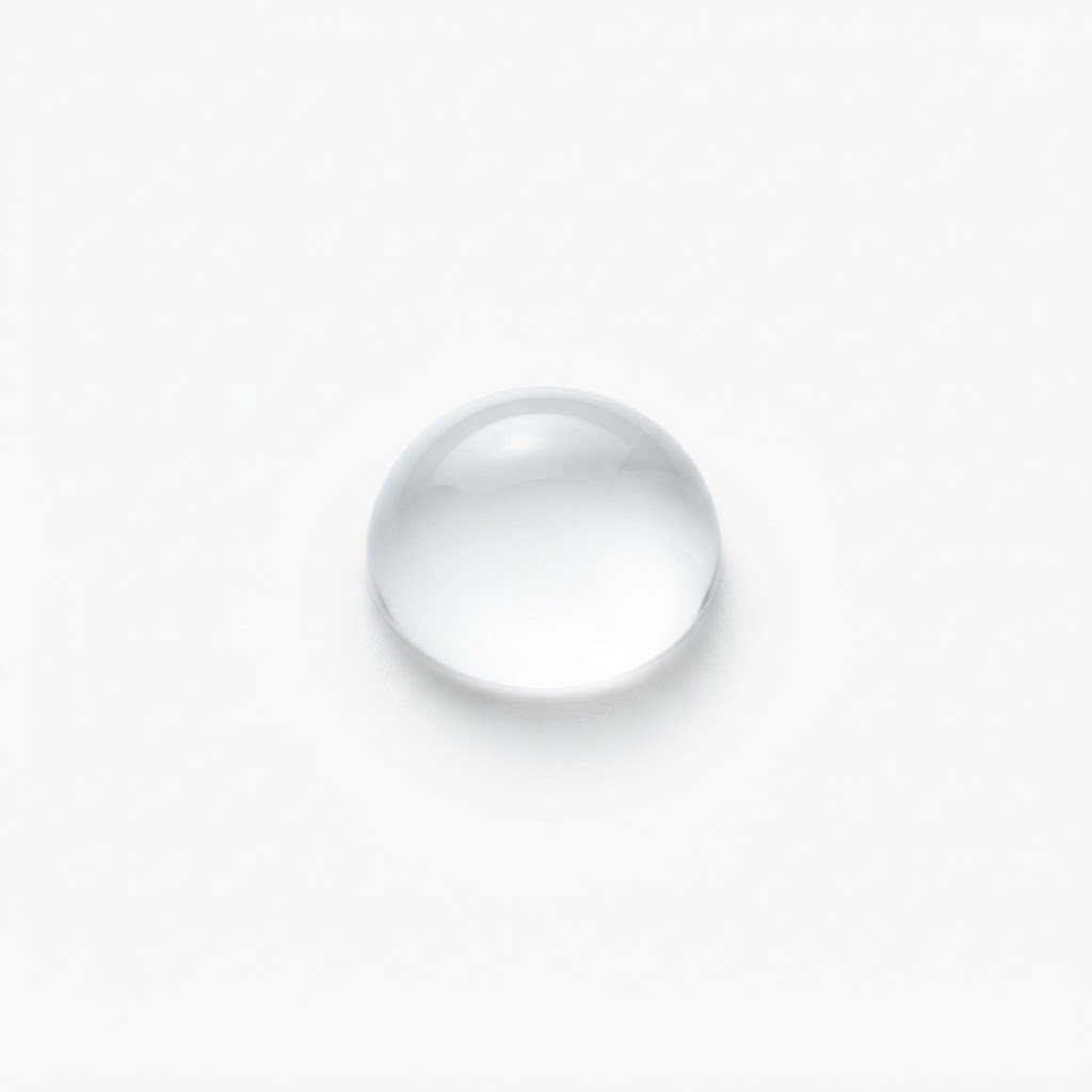 A single water droplet representing the maximum moisture content held on 1121 basmati rice