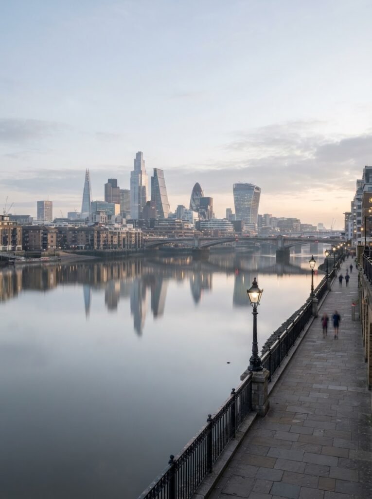 London skyline over the Thames, the UK and European market for 1121 golden sella basmati rice
