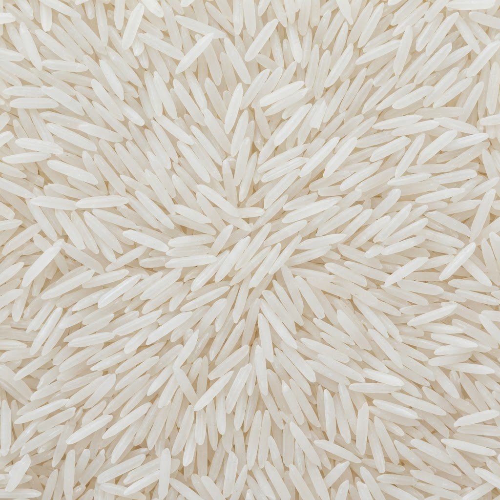 1509 basmati rice grains showing the extra long slender kernel