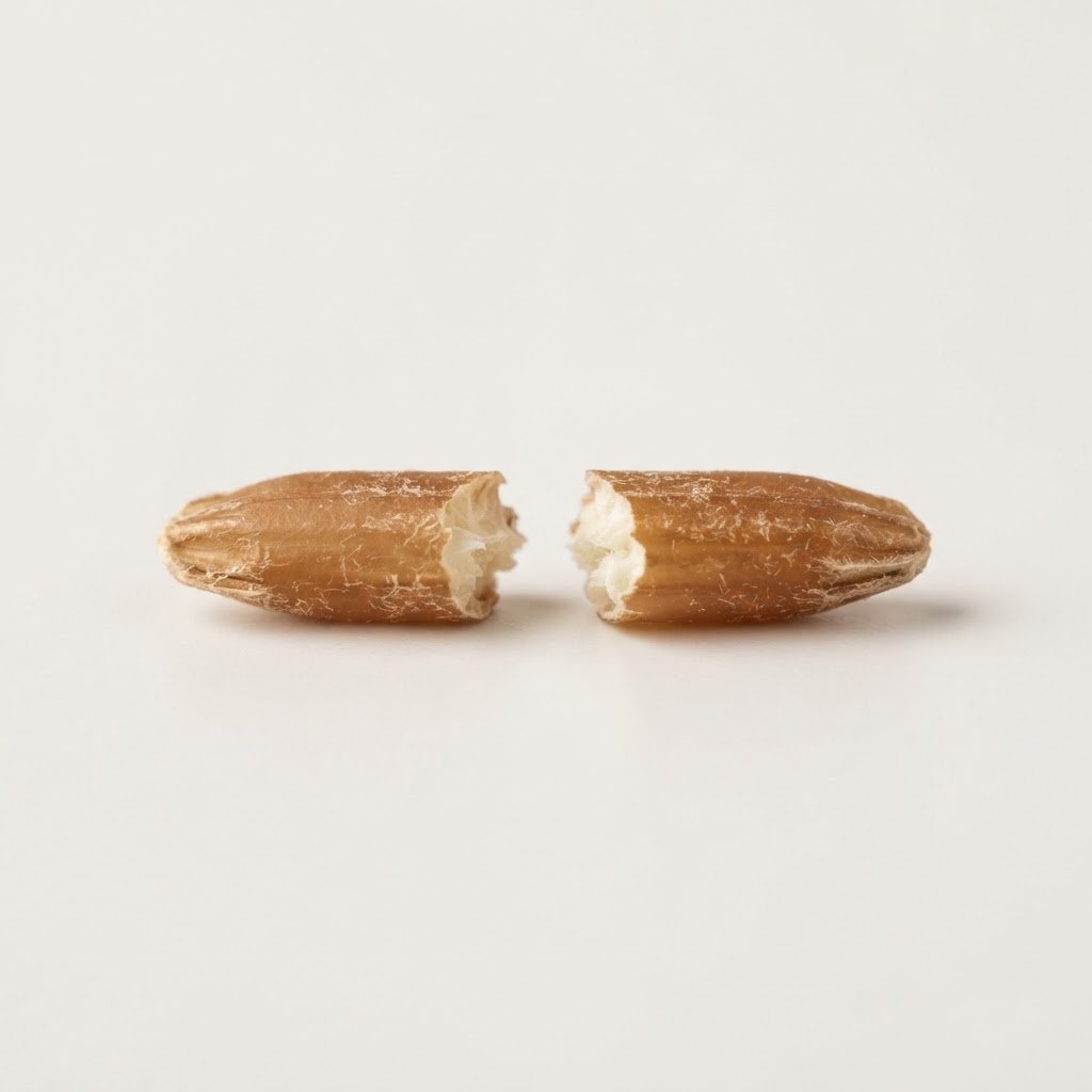 Broken grain in brown rice