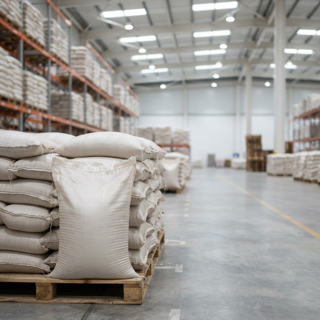 D-98 basmati rice held as stock in the TEFT Global warehouse at Al Wakra in Qatar