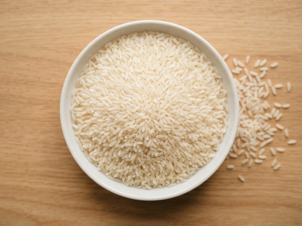 IRRI-6 white rice, milled and polished, supplied at 5% to 25% broken