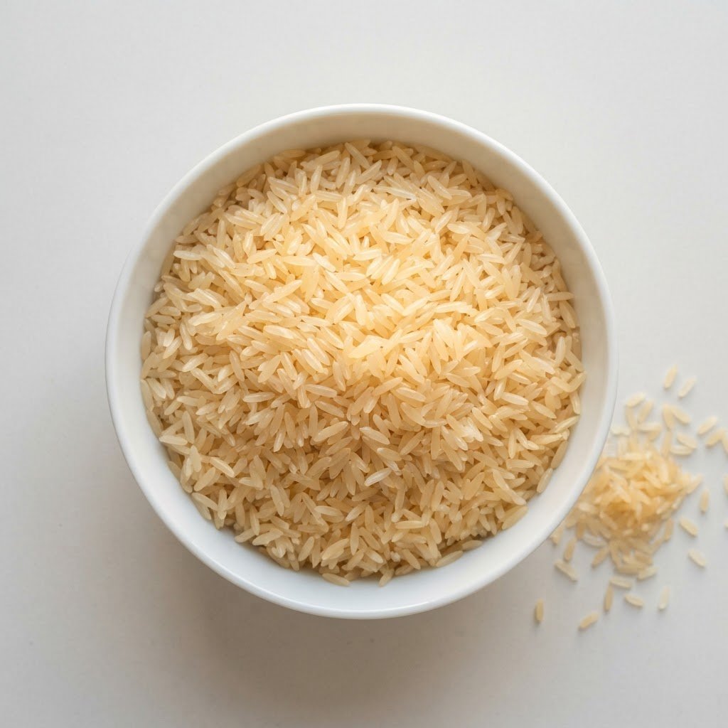 IRRI-9 Sella Rice, parboiled and pale gold