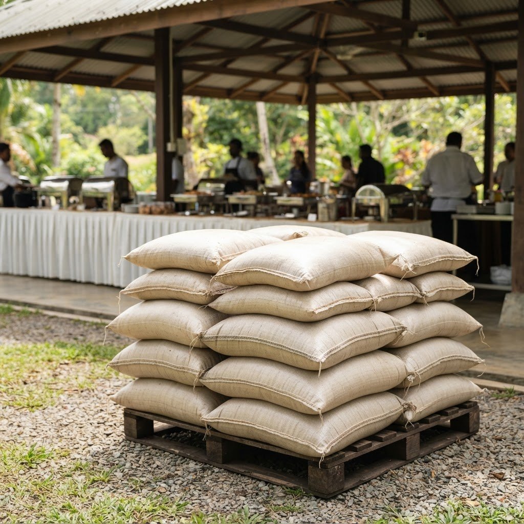 KS-282 long grain rice delivered in 50kg sacks for contract catering