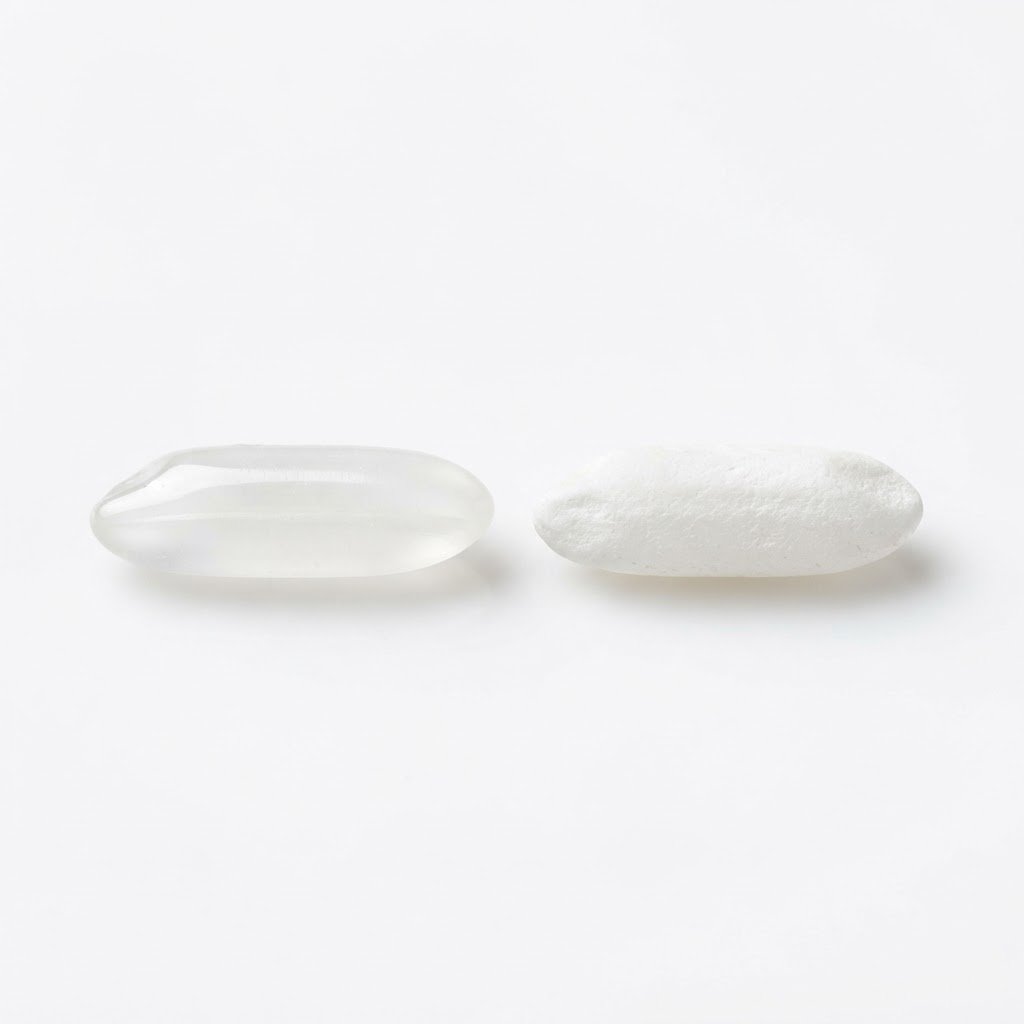 KS-282 rice double silky polished to a bright white finish