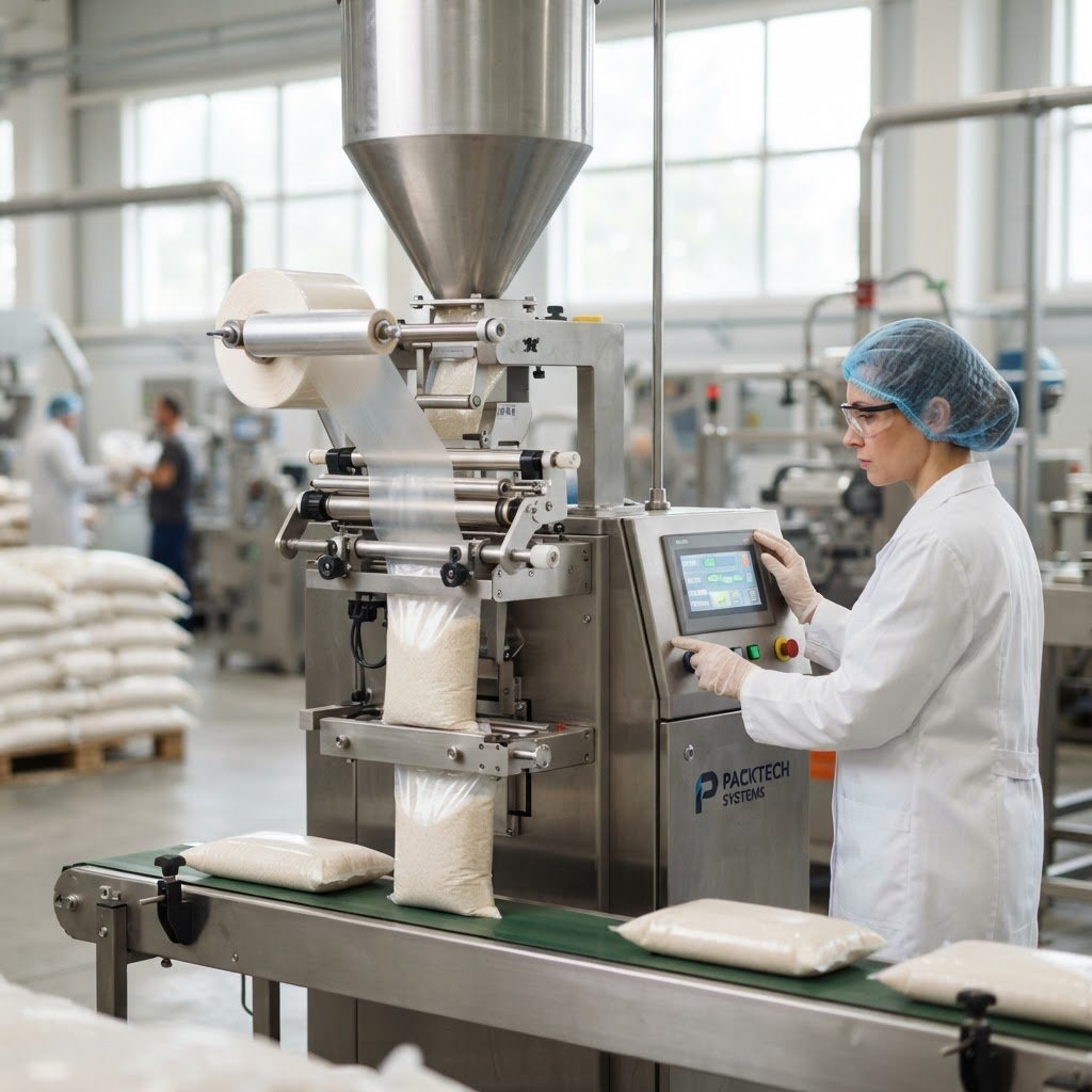 KS-282 long grain rice on an own-brand repacking line