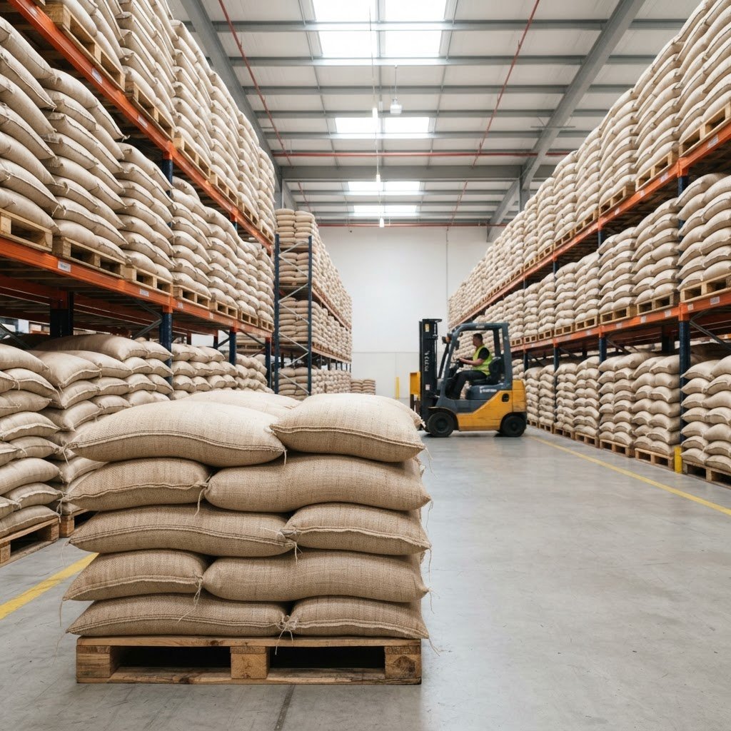 Super Kernel Basmati Rice palletised in 40kg and 50kg bulk sacks